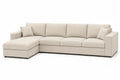 Ecksofa Beige Stoff