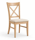 Esszimmerstuhl Holz Beige Polsterung 85 cm