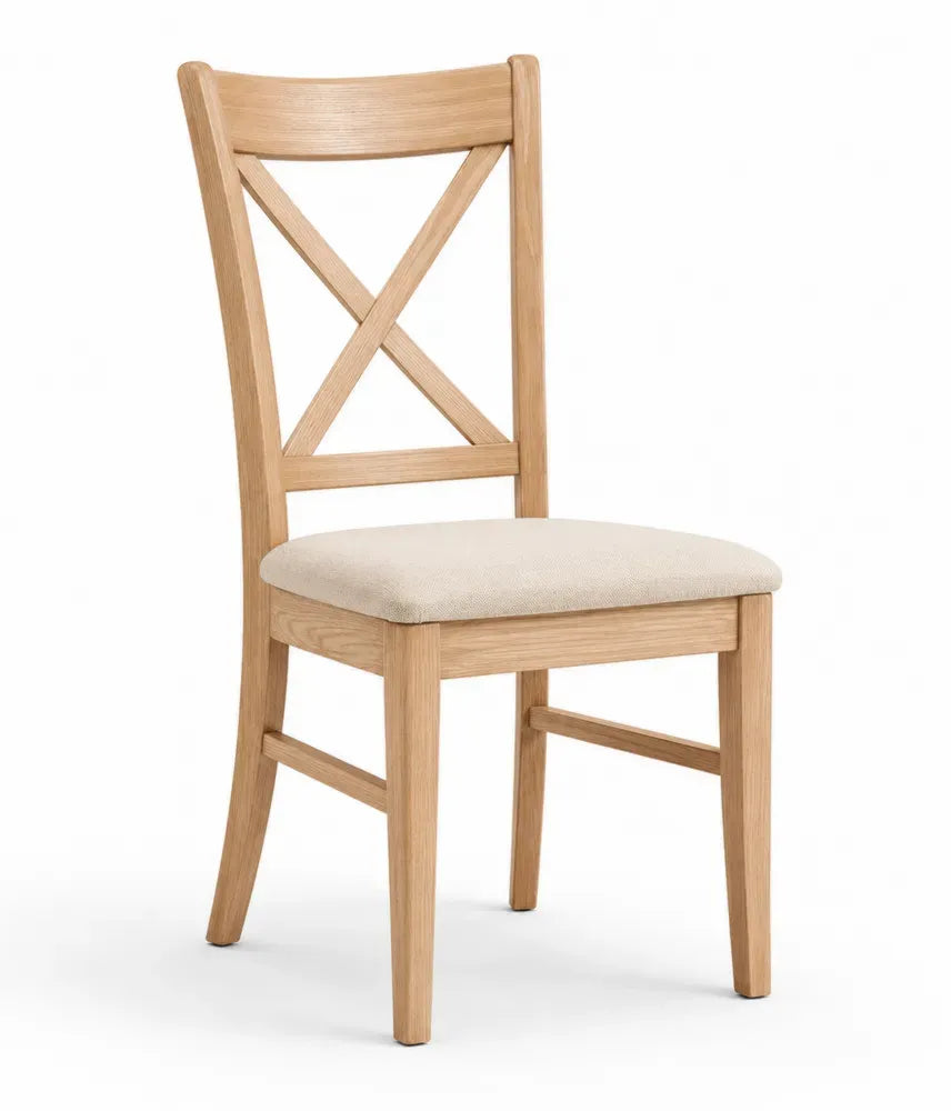 Esszimmerstuhl Holz Beige Polsterung 85 cm