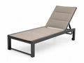 Gartenliege Aluminium Beige mit Polyestergewebe
