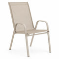 Gartenstuhl Aluminium Beige mit Textilgewebe
