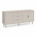 Beiges Sideboard aus MDF mit Türen und Schubladen, 150 cm