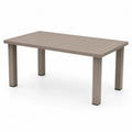 Rechteckiger Esstisch aus Polypropylen Taupe 160x90 cm