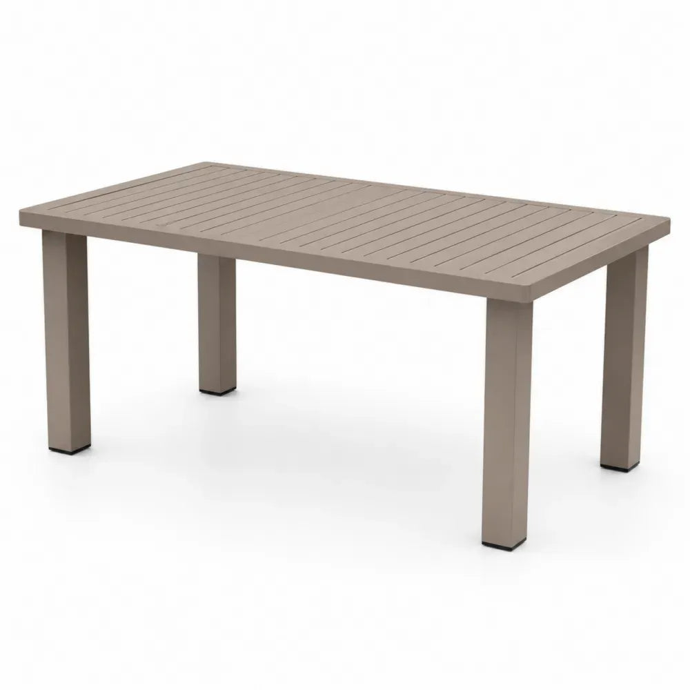 Rechteckiger Esstisch aus Polypropylen Taupe 160x90 cm