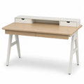 Schreibtisch aus MDF und Stahl mit Schubladen 120 cm Weiß