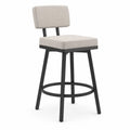 Stahl Barhocker mit Polyester in Beige