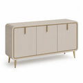 Sideboard Beige aus MDF und Metall 160x40x80 cm